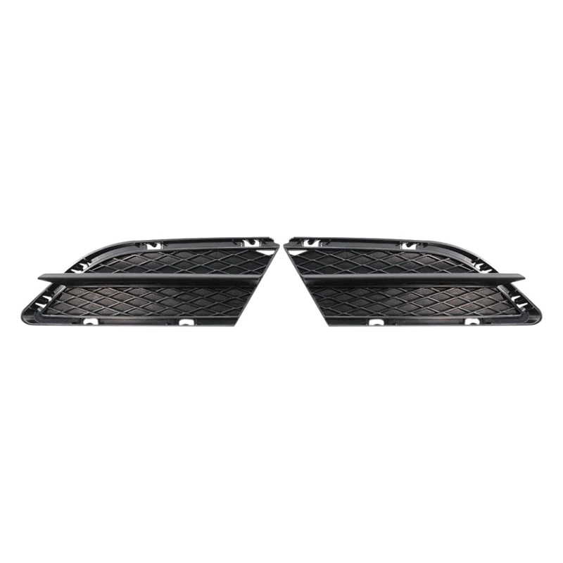 NEW-A Pair Left&Right Car Front Bumper Lower Fog Light Grille Mesh Grill For-BMW 335I 328I E90 E91 2009-2011