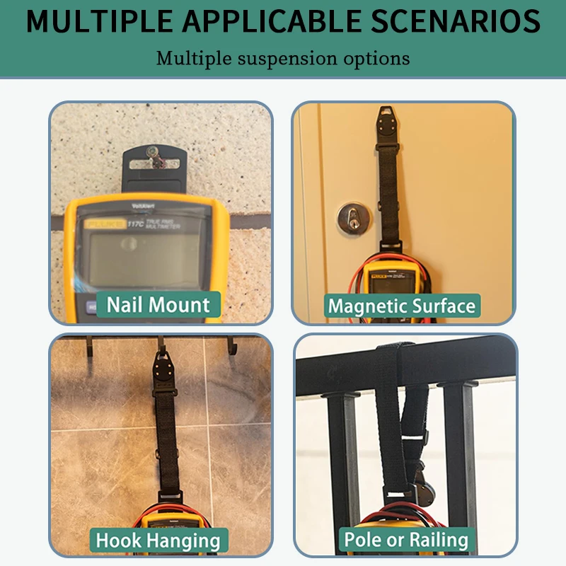Schwarzes Multimeter-Magnet-Aufhängungsset für Fluke Multimeter 115 116 117 175 177 179 15B+ 17B+ 18B+ 87V 287 289 – Detail 5