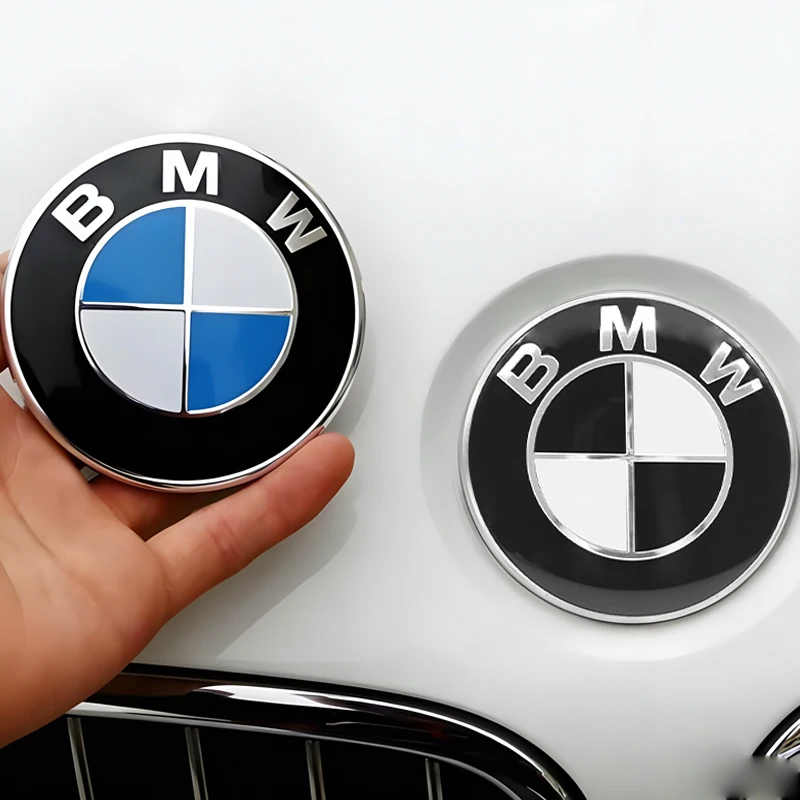 

2pcs 82mm 74mm Car Logo Front Hood Badge Rear Trunk Emblem for BMW E46 E36 E34 F10 E90 F30 E60 F30 E53 E30 E92 E87