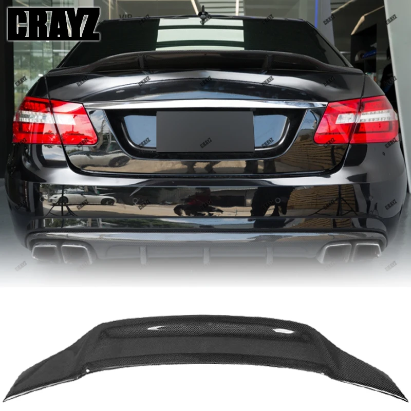 R Style Rear Spoiler For Mercedes Benz W212 E350 E550 2010-2016 FRP Real Carbon Fiber CAR Accessories Spoiler view 3