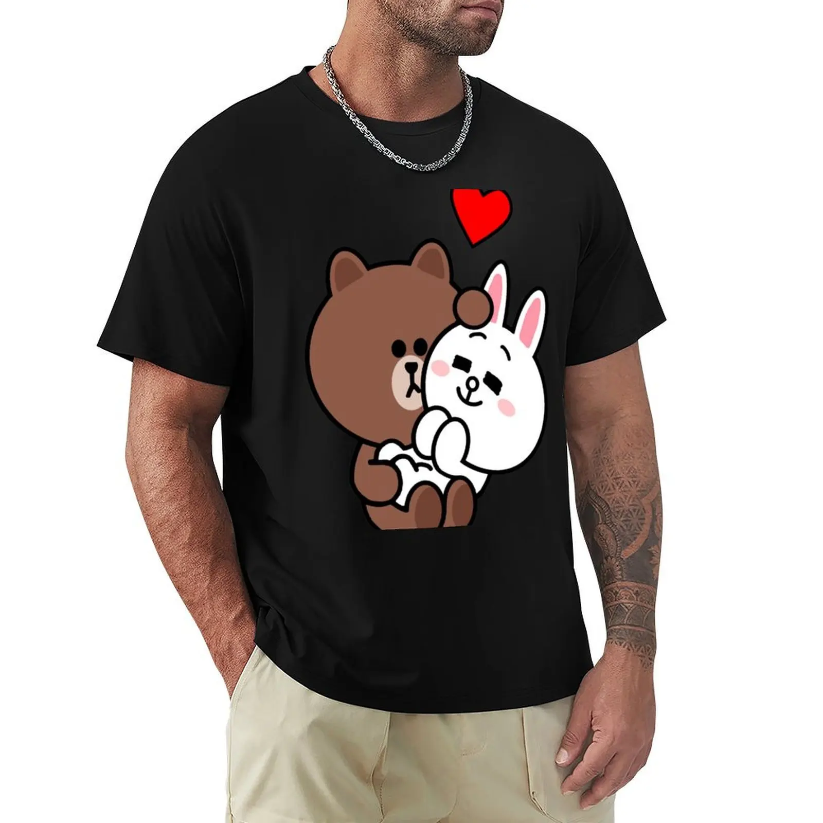 

Brown and Cony Love T-Shirt valentines boutique clothes shirts graphic tee mens t shirts casual stylish