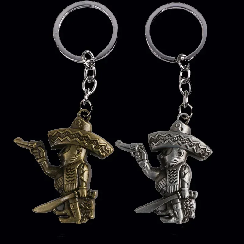 Outlaws Hot sales New Arrival Skeleton Wing Motorcycle Biker Clothing Hells Angels Pins Man Party Rock Key chain Gift