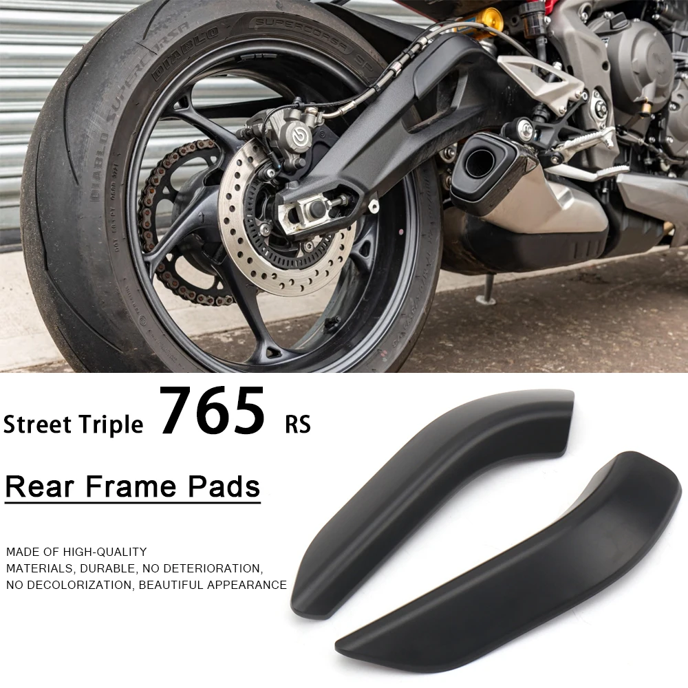 New Motorcycle Accessories For STREET TRIPLE 765 RS High-quality Rubber Scuff Plate Rear Frame Pads For Street Triple 765RS