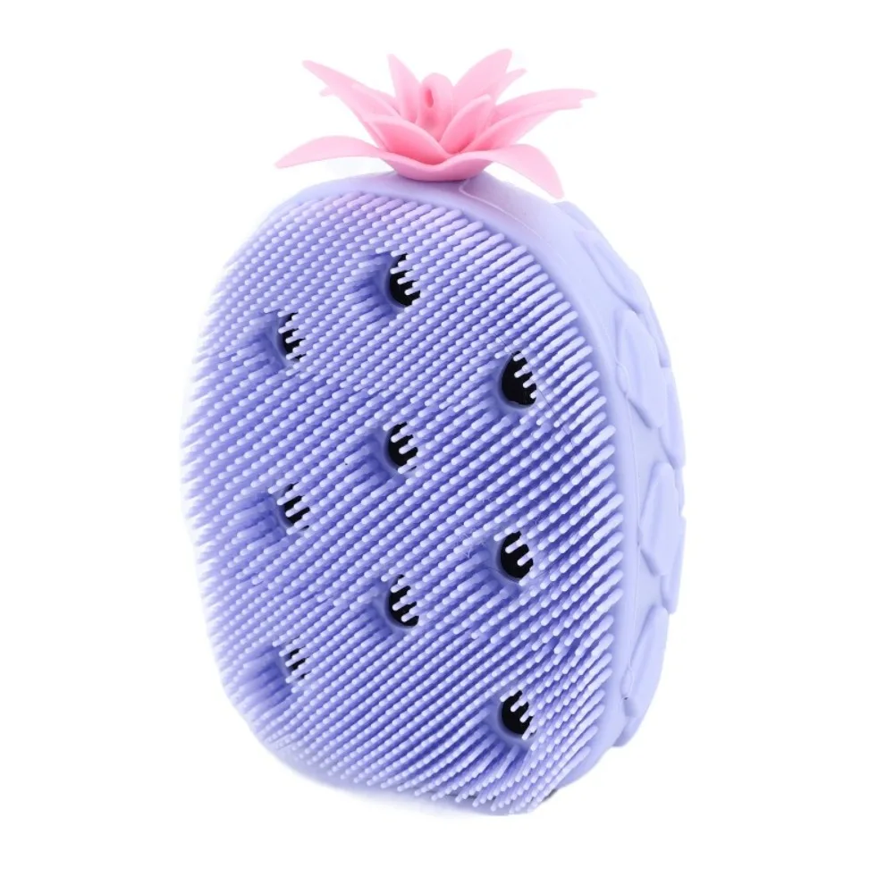 Candy Color Fruit Shape Shower Brush Soft Hair Non-Slip Silicone Shampoo Brush Bath Supplies Exfoliation Shower Massage Brushes