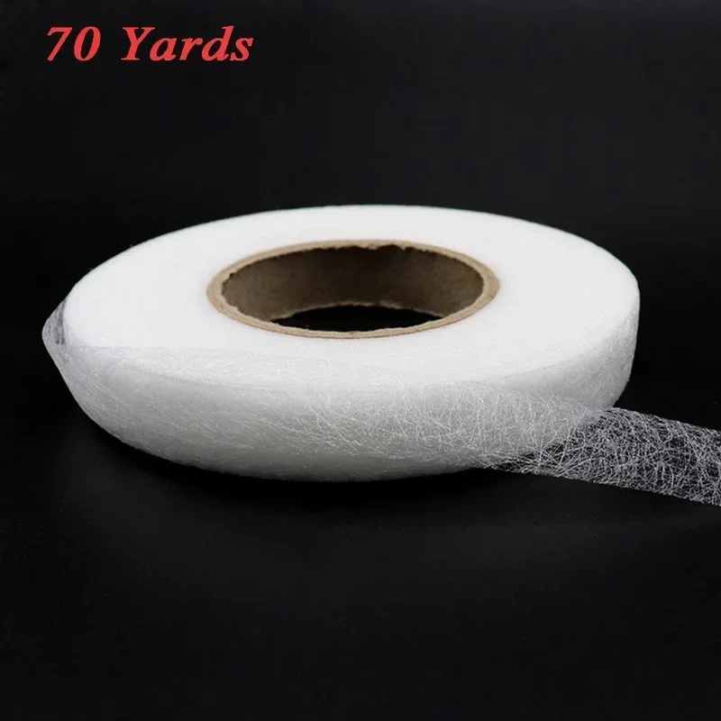 1 Roll White Double Sided Sewing Accessory Adhesive Tape Cloth Apparel Fusible Interlining Fabric