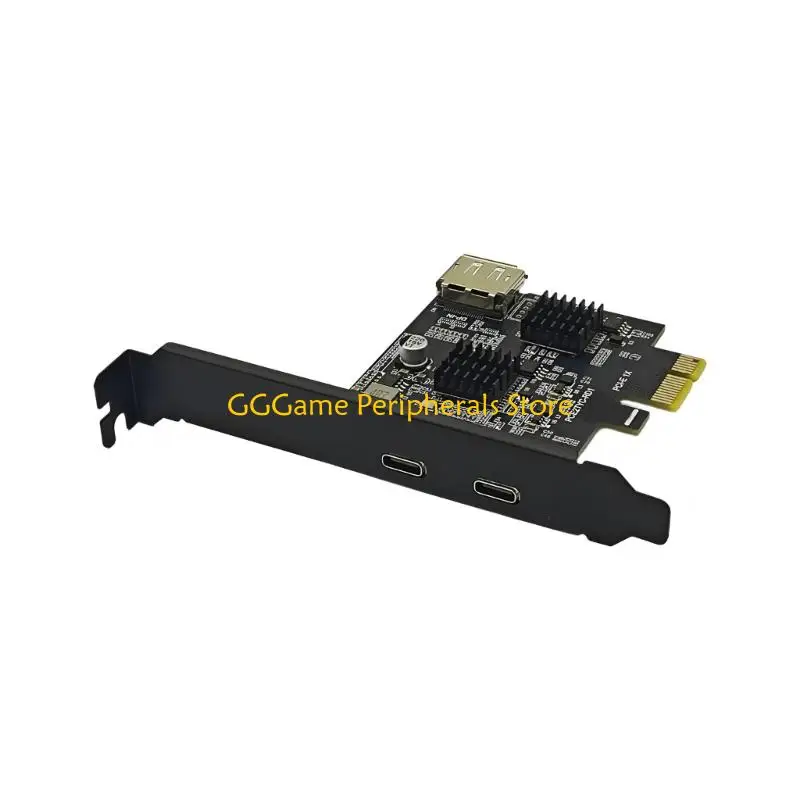 U55B PCIe Expansion Card with Two Type C Connectors and 4K Video Input 5Gbps
