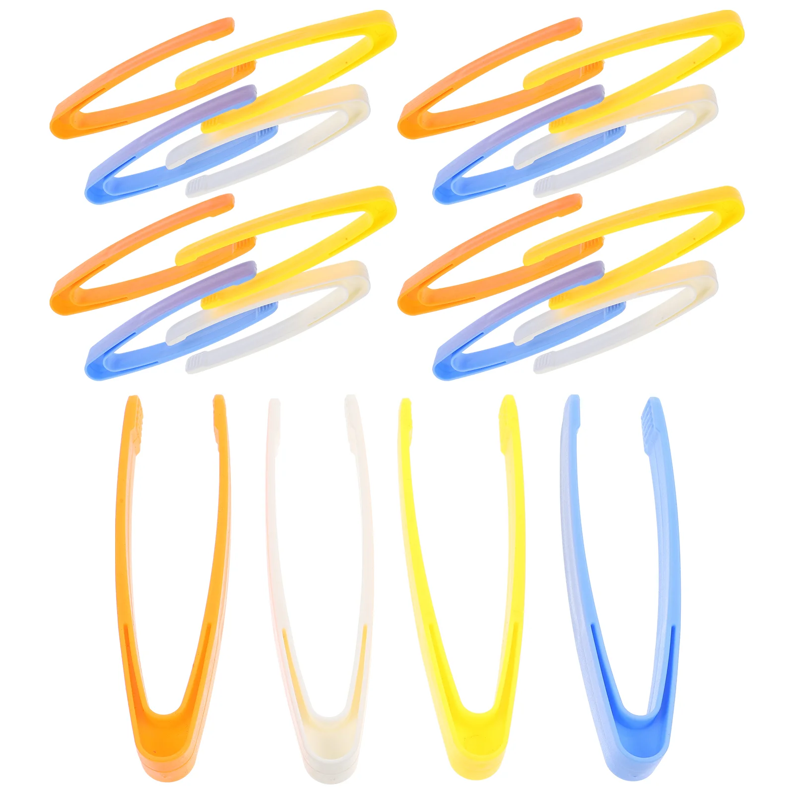 Experiments Tools White Kids Tweezer Outdoor Tweezers Mini Plastic Fine Motor Skills Training Scrapbook Toy