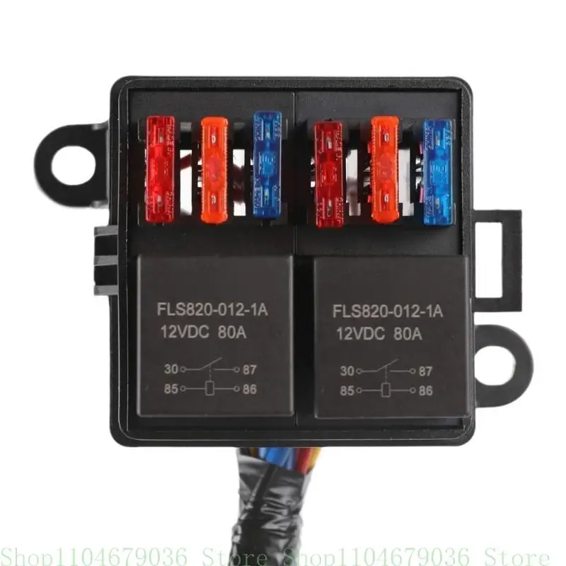 

Waterproof 12V Relays Fuses Box Set with Pre Design Suitable for Car Trucks Boats & Marine Automotive Applications