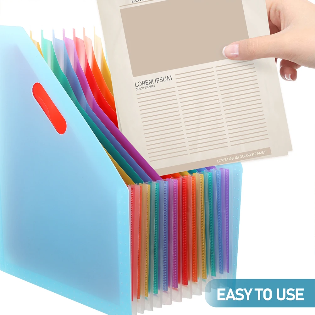 

2 Pcs Folder Paper Organizer Storage Accordion Receipt Organiser Expandable Document Bulk Office