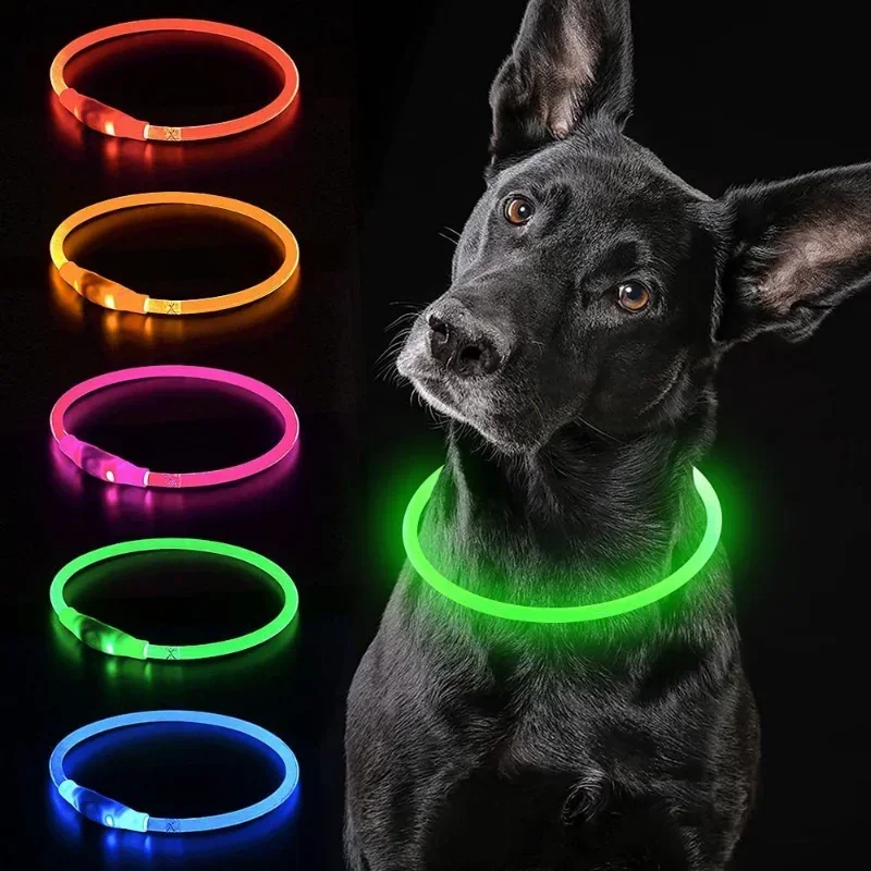 Led Dog Collar Luminous Usb Cat Dog Collar 3 Modes Led Light Glowing Loss Prevention LED Collar For Dogs Pet Dog Accessories