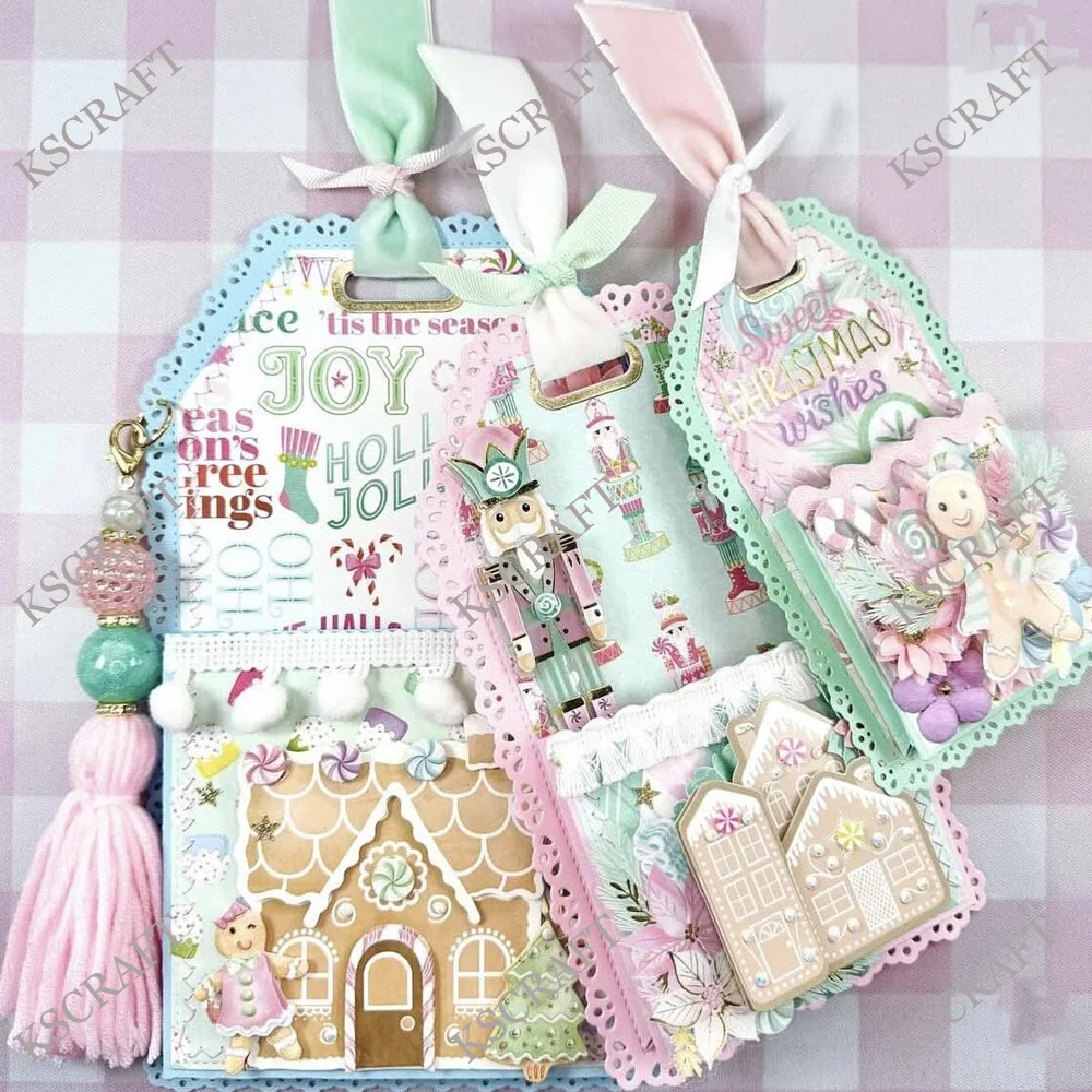 KSCRAFT – étiquettes et pochettes Extra longues, matrices de découpe, pochoirs pour bricolage, Scrapbooking, gaufrage décoratif de cartes en papier, travaux manuels