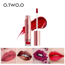 O.TWO.O 12 colors Liquid Lipstick Waterproof Long Lasting Matte Velvet Lip Gloss Makeup Smooth Lip Tint Red Lips Cosmetics