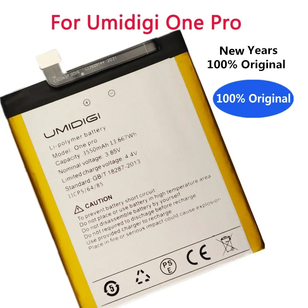 

3550mAh Original Phone Battery For UMI Umidigi One Pro Onepro SmartPhone Battery High Quality Replacement Bateria