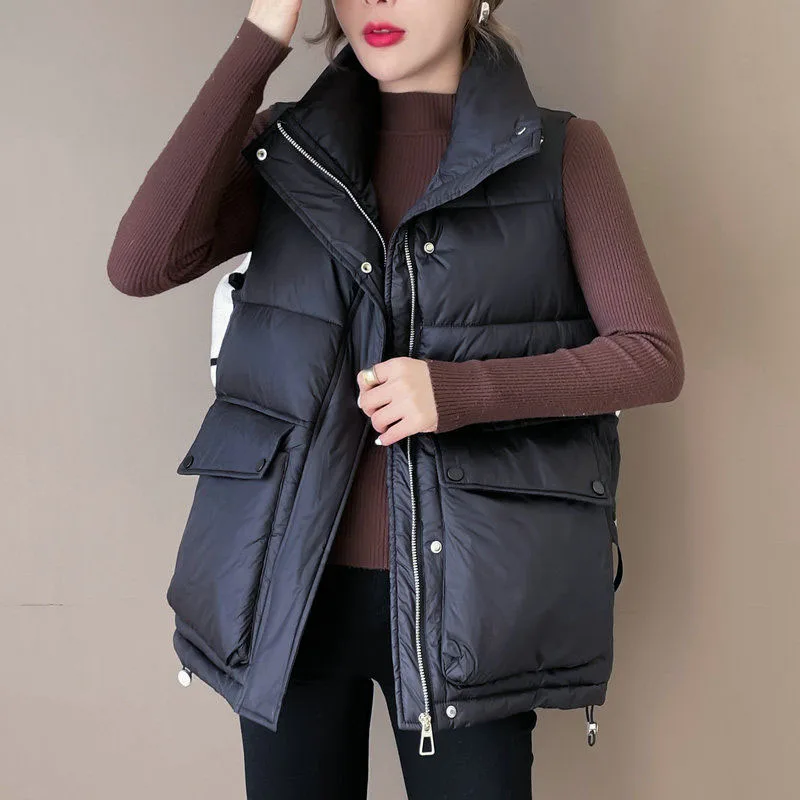 ใหม่ผู้หญิงล้างฟรีลงเสื้อกั๊กฤดูใบไม้ร่วงฤดูหนาว WARM เป็ดสีขาวลงแขนกุดหญิงสบายๆเดินป่าสกีเสื้อกั๊ก