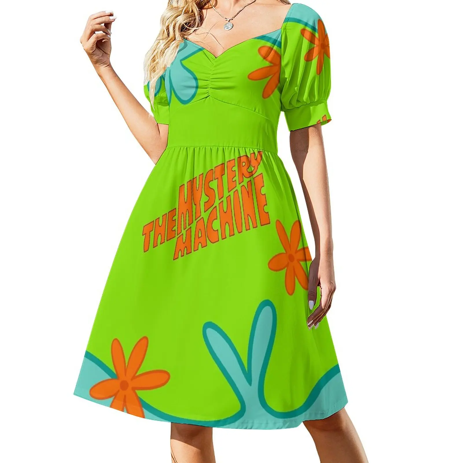 

It's a mystery Sleeveless Dress summer women's suit Dress vintage
