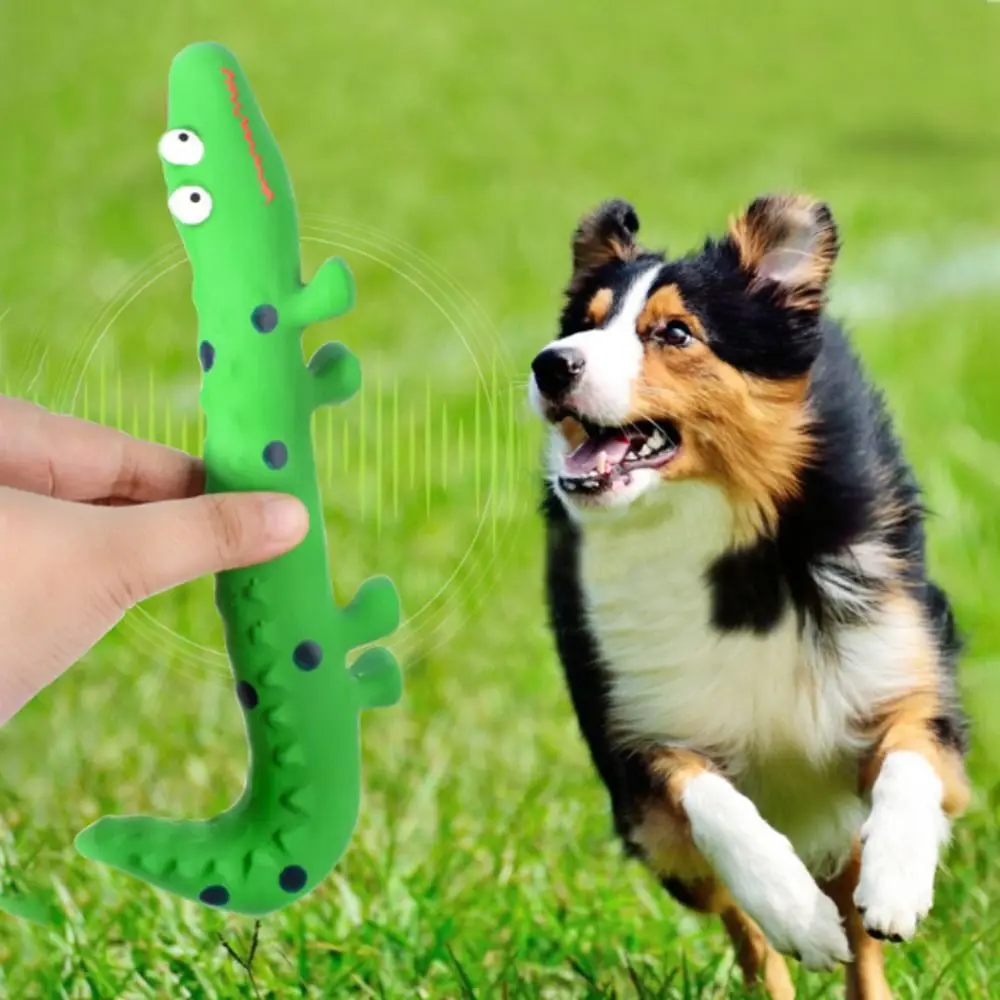 Funny Cartoon Dog Latex Squeaky Toy Lizard Shape Interactive Dog Sounding Training Toy Bite Resistant Puppy Chew Toys Self Happy