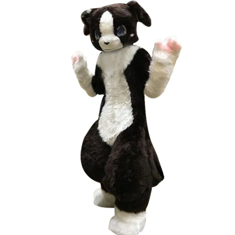 

Husky Dog Walking Long Fur Fox Cosplay Mascot Costume Party Advertising Dress Large Event Performance Costume