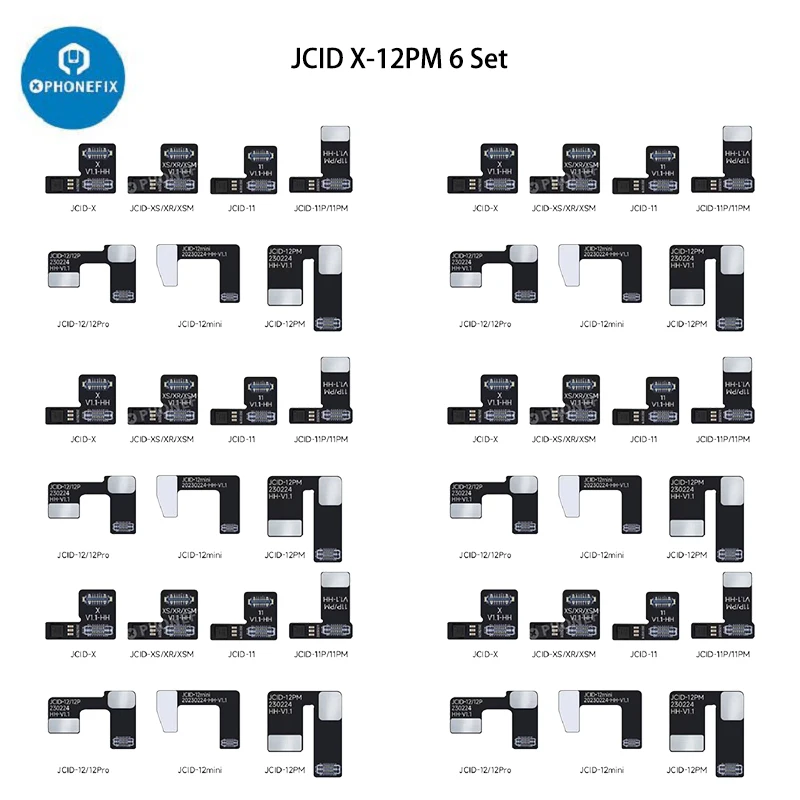 Imagem -03 - Jcid-dot Matrix Leitura Escrita com jc V1se V1s Pro Programmer Face id Tag on Repair Cabo Flex para Iphone x xr 11 12pro Max Novo