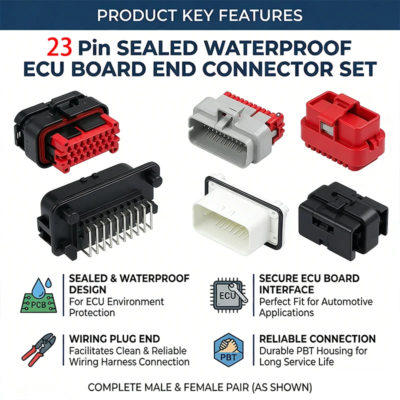 1PCS ECU Controller 23Pin Positions AMPSEAL PCB Mount Housing Plug Header Vertical Male Connector 776228-1 770680-1
