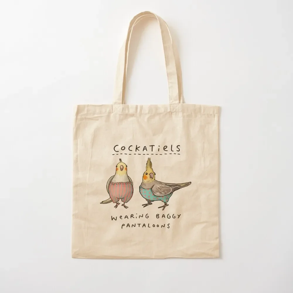 Cockatiels Wearing Baggy Pantaloons Tote Bag Lady bag personalized tote