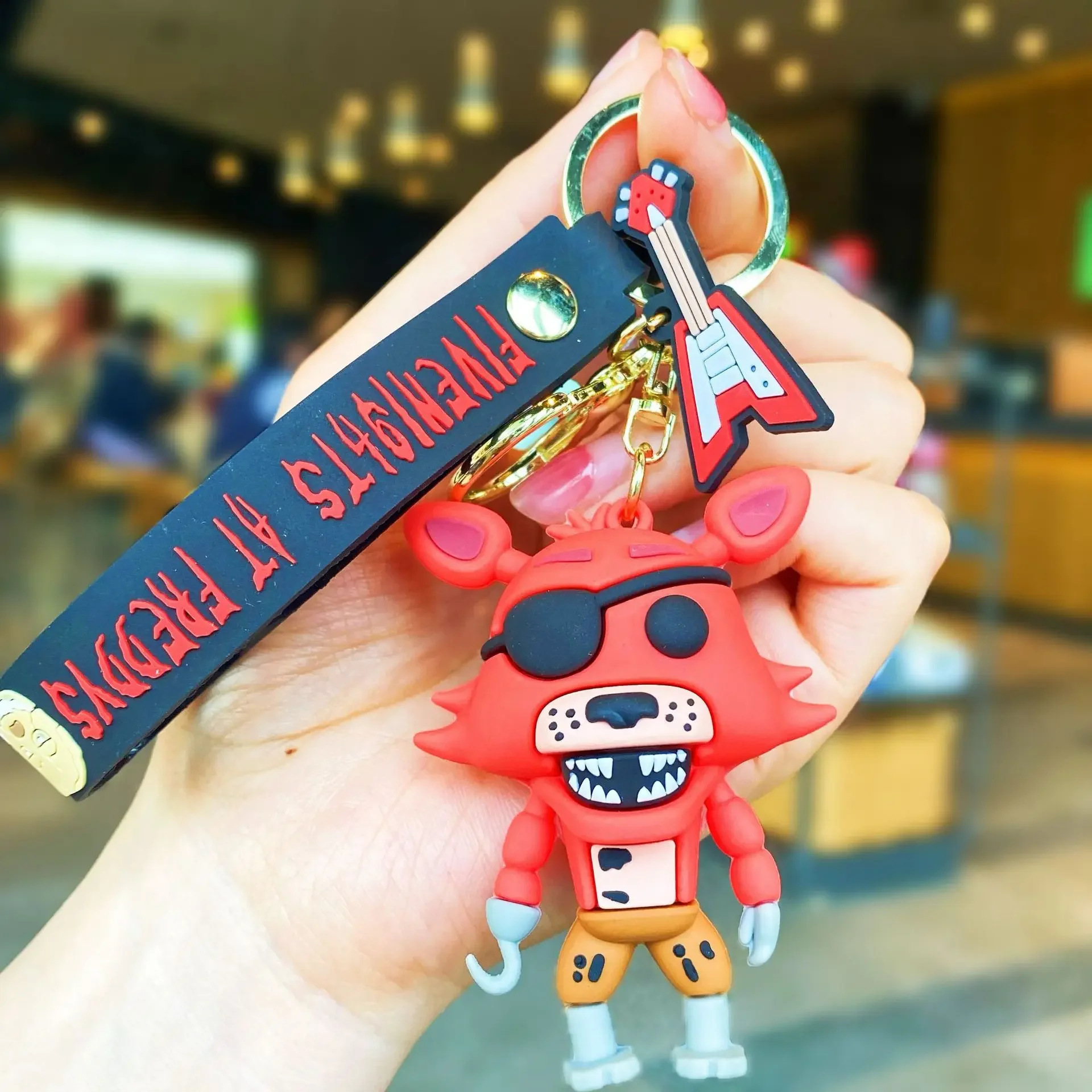 FNAF Game Keychains Anime Action Figures Keyrings Five Night At