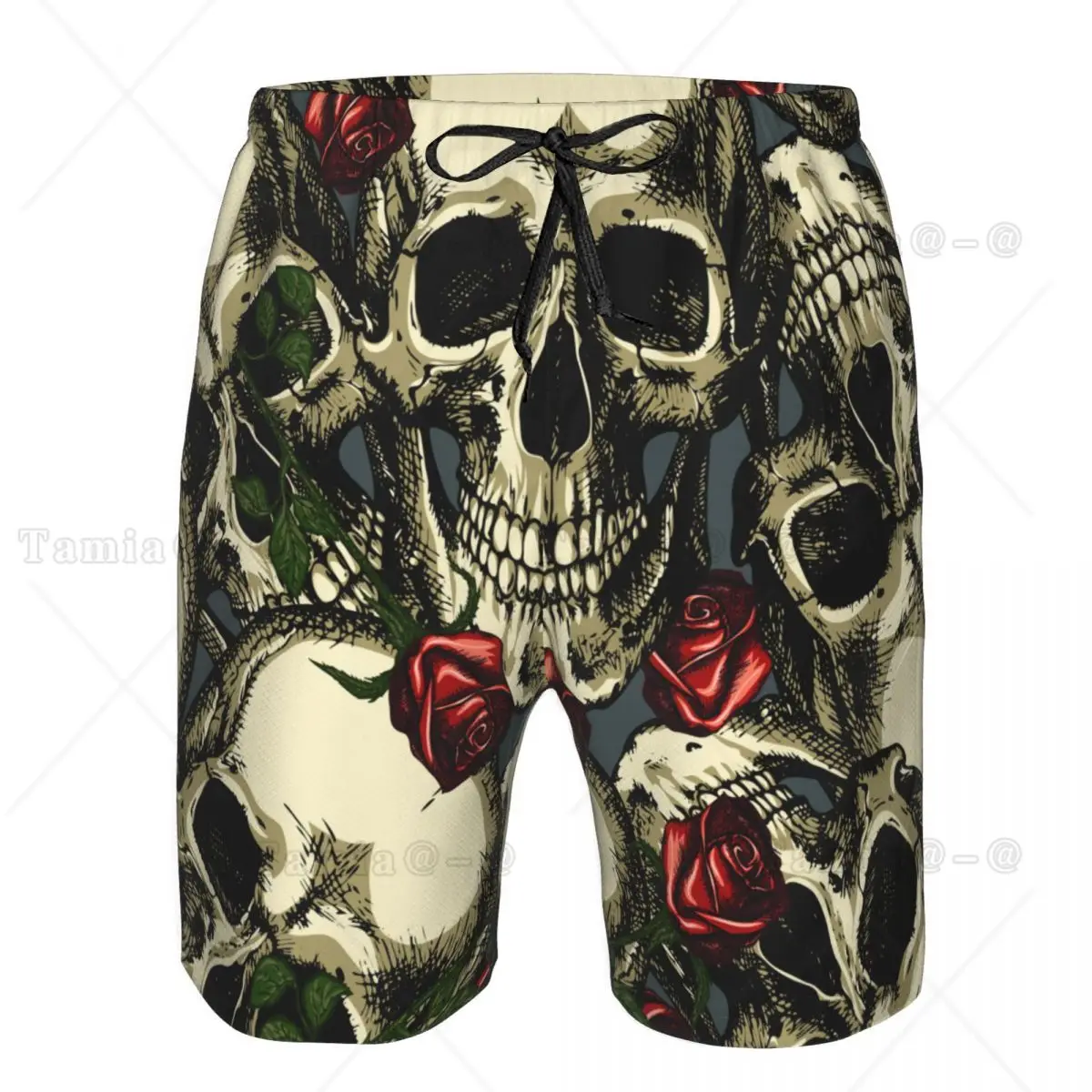 

Mens Swimming Shorts Swimwear Red Roses Vintage Skulls Men Trunks Swimsuit Beach Wear Boardshorts