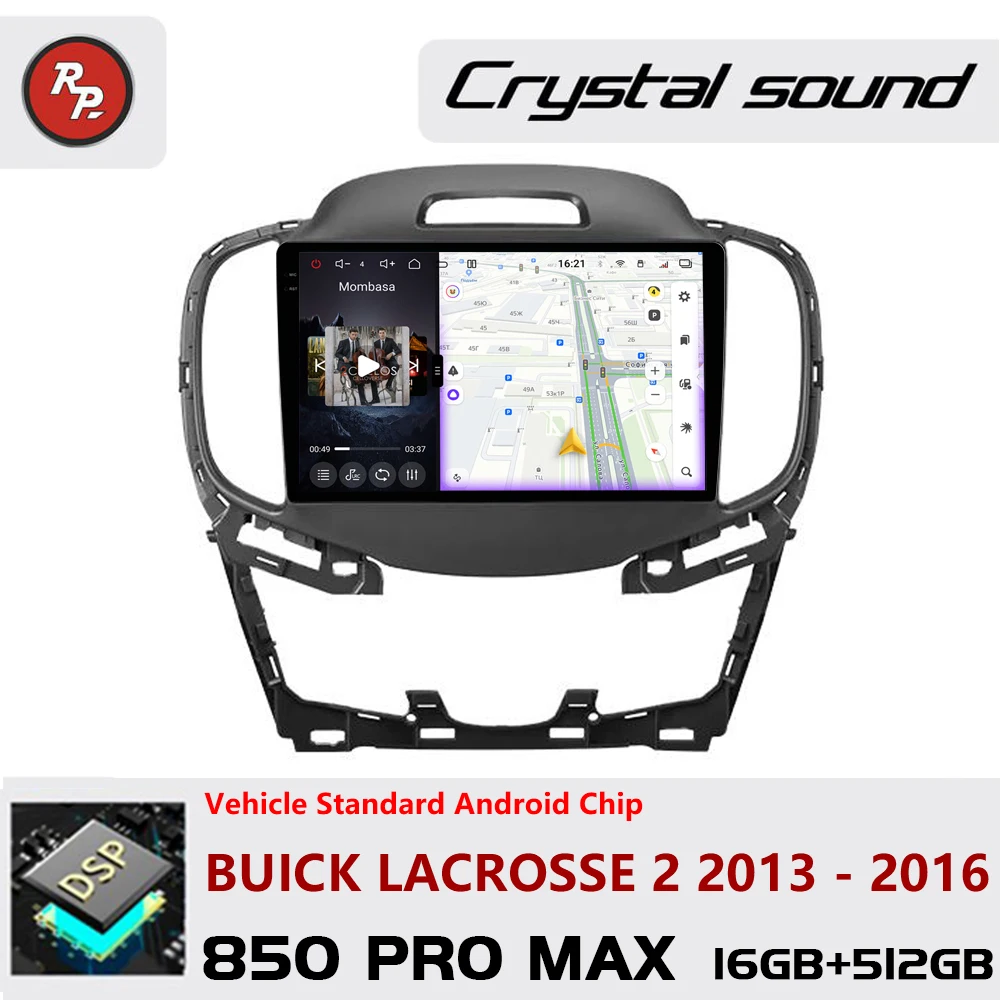 Redpower Android 850 Pro Max Multimedia Player with Crystal Sound, CarPlay Bluetooth Car Radio for Buick LaCrosse 2 2013 - 2016