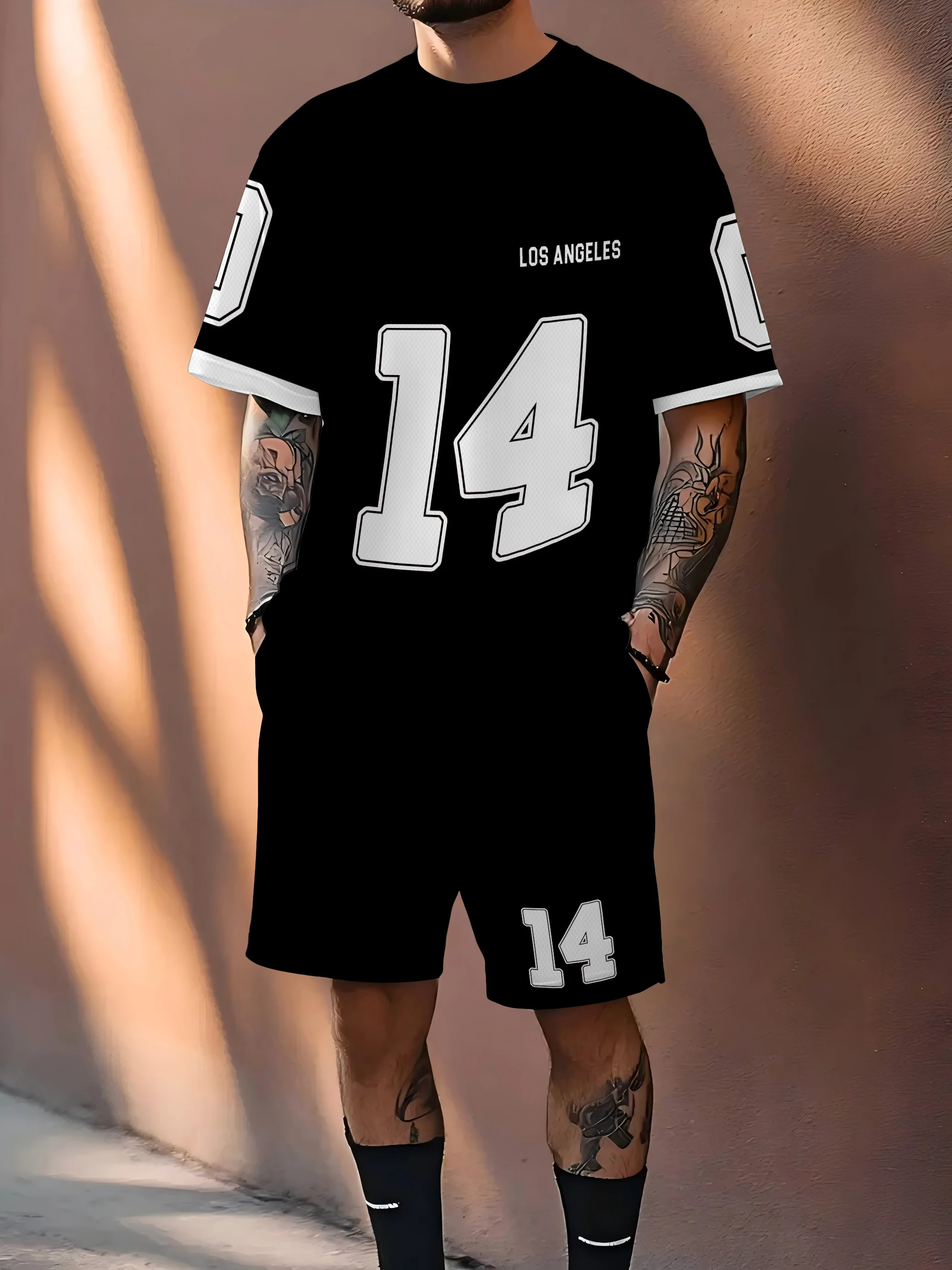 

2026 Summer New Men's Suit with Digital Print Breathable Lightweight Comfortable and Sporty for Leisure Use. Men's Clothing