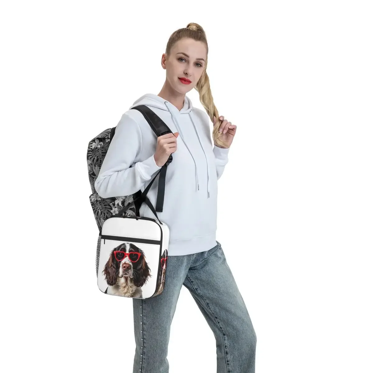 English Springer Spaniel Dog Insulated Lunch Bag for Kids School Cooler Thermal Food Box Tote Portable Lunch Boxes Container
