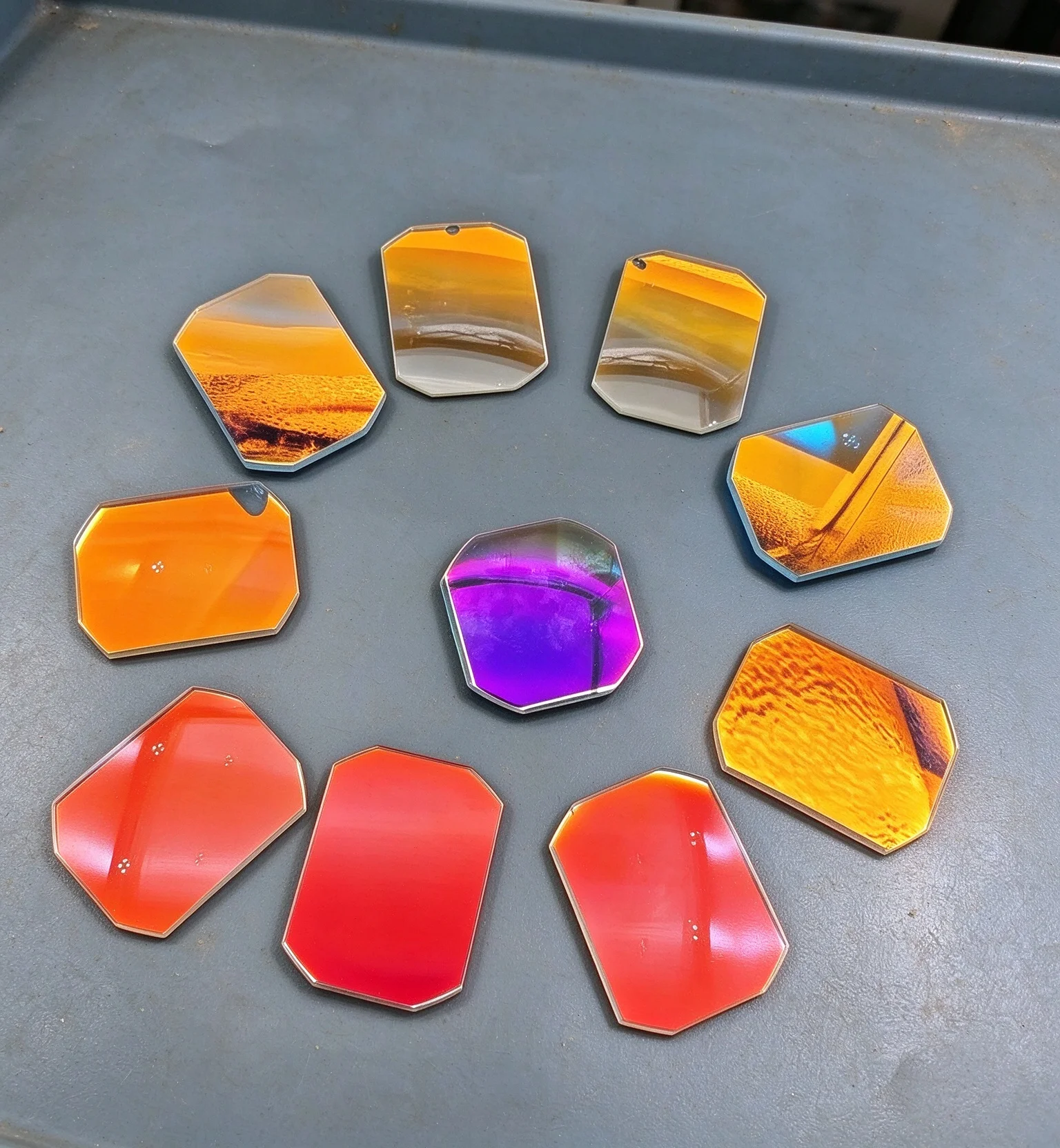 Optical Glass Prism Triangular Prism for School Physics Teaching Handmade Craft DIY Project Light Spectrum Refraction Defective