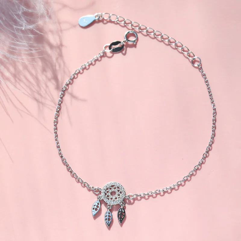 Fashion Tassel Zircon Tassel Dreamcatcher Charm Bracelet&Bangle For Women Girls Elegant Jewelry Gift e106