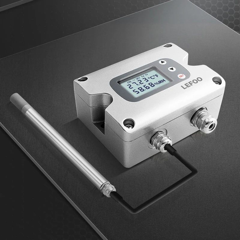 Explosion Proof  Split Type High Accuracy Temperature Humidity Meter Chips LCD Display Back Light USB OEM IP64 Stainless Steel