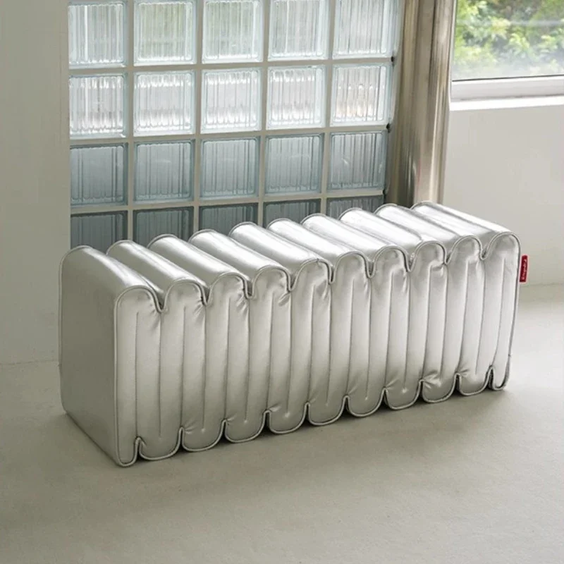 Wave sofa stool living room ottoman home shoe change  long stool at the end of the bed