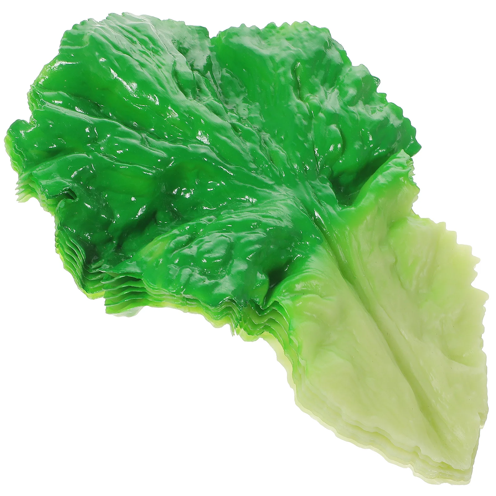 6 Pcs Simulation Food Vegetables Showcase Model Lettuce Decoration Props Artificial Lifelike Adornments Leaves Plant