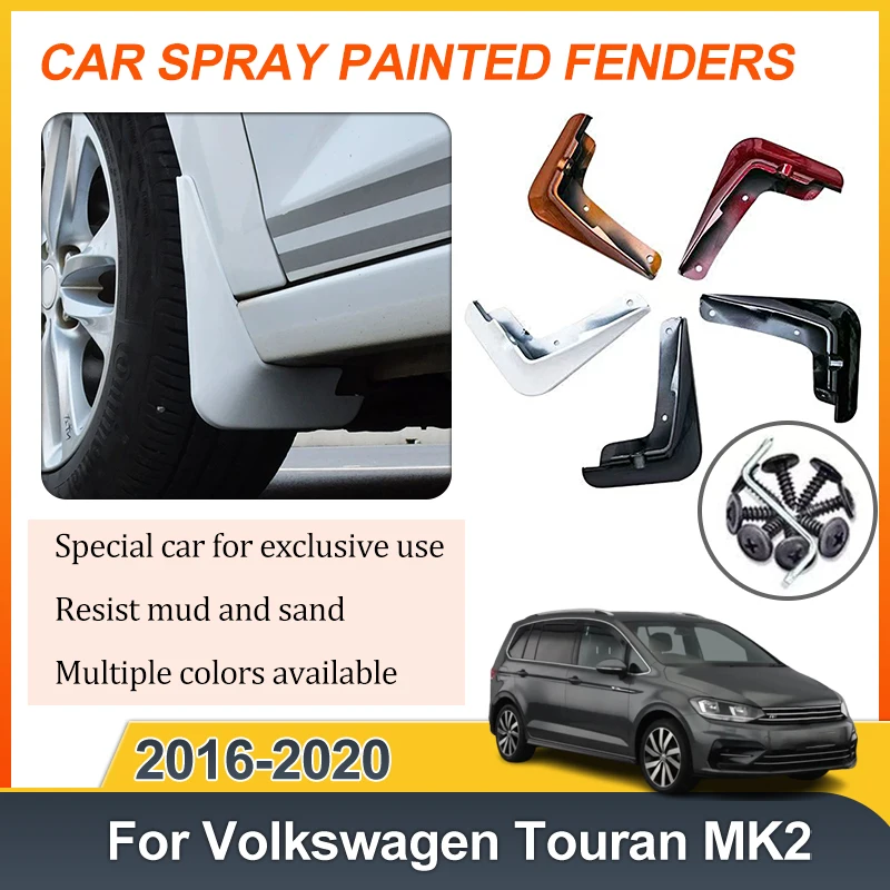 

For Volkswagen VW Touran L Accessorie MK2 2016 2017 2018-2020 Car Front Rear Fender Splash Guard Mudguards Baking Paint Mudflaps