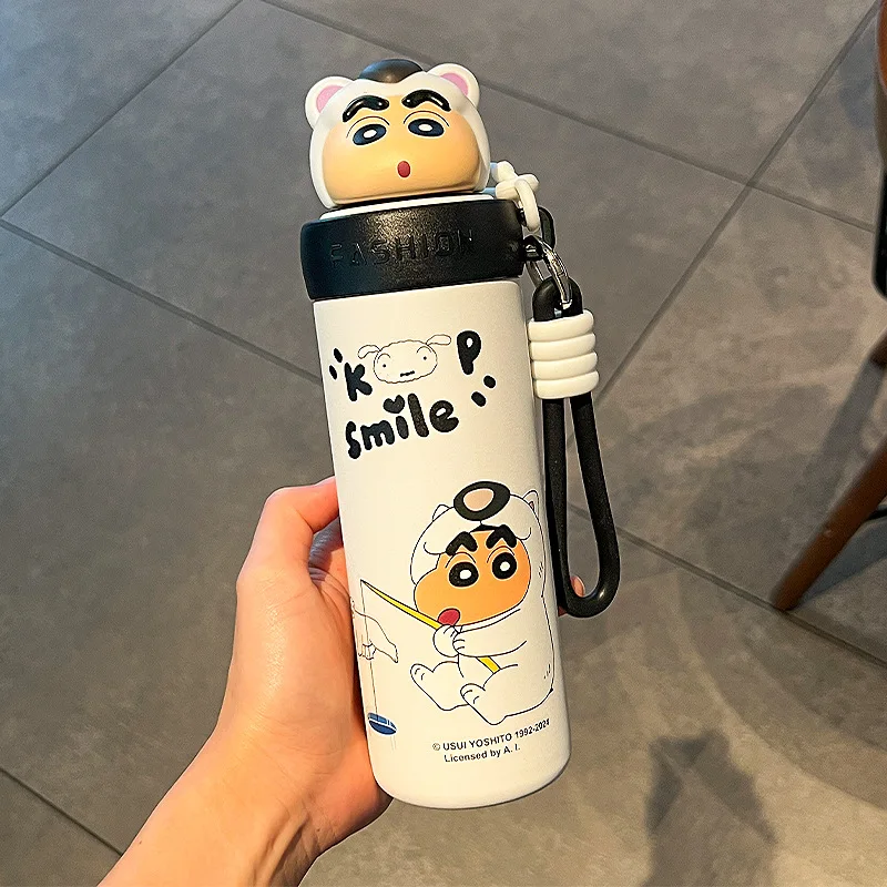 كوب ماء شين تشان للأطفال ، كوب كرتون للتلوين ، سعة كبيرة ، عملي ، لطيف ، كوب ماء محمول ، طلاب ، فتيات ، هدية للأطفال