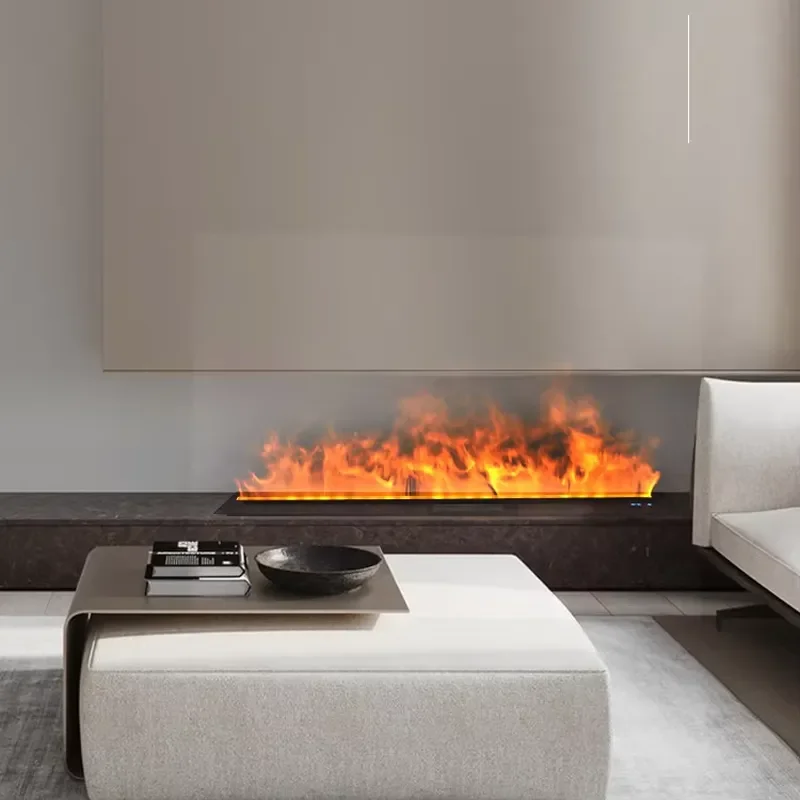 For Decorative Fire Fireplace China Fireplace 800 MM Neon Flame Color Faux Flame Water Steam Fireplace
