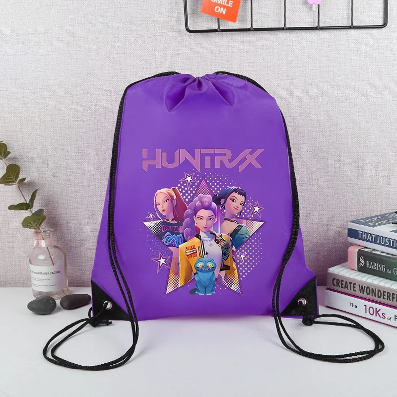 Bolsa com cordão para figuras de anime, mochila portátil de grande capacidade, organizador de roupas esportivas para academia, bolsa de armazenamento, bolso para mulheres, presente