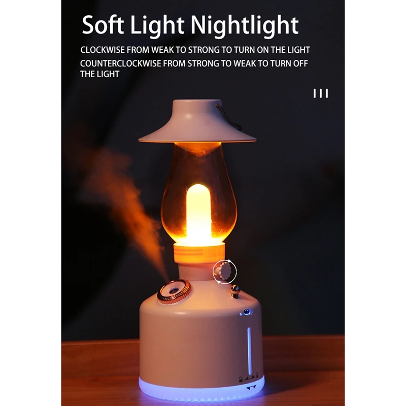 Беспроводной увлажнитель воздуха в стиле ретро с USB-зарядкой