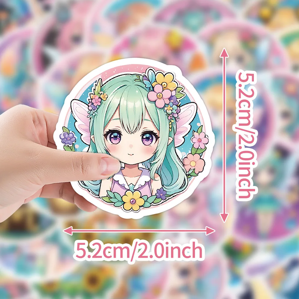 

10/30/50PCS Angel and Elf Sticker Cartoon Cute Graffiti Decoration Water Cup Luggage Skateboard Waterproof Decal Kids Toy