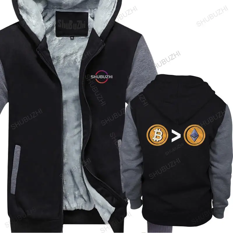 Cool Bitcoin Better Than Ethereum hoodies Men winter Cotton thick hoodies autumn winter BTC Crypto Blockchain  Streetwear fall