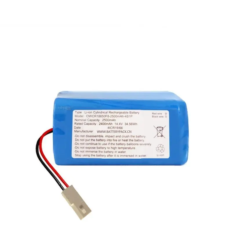 

CMICR18650F8-2500mAh-4S1P 2400mAh 14.4V 34.56Wh Rechargeable Lithium Ion Battery Pack