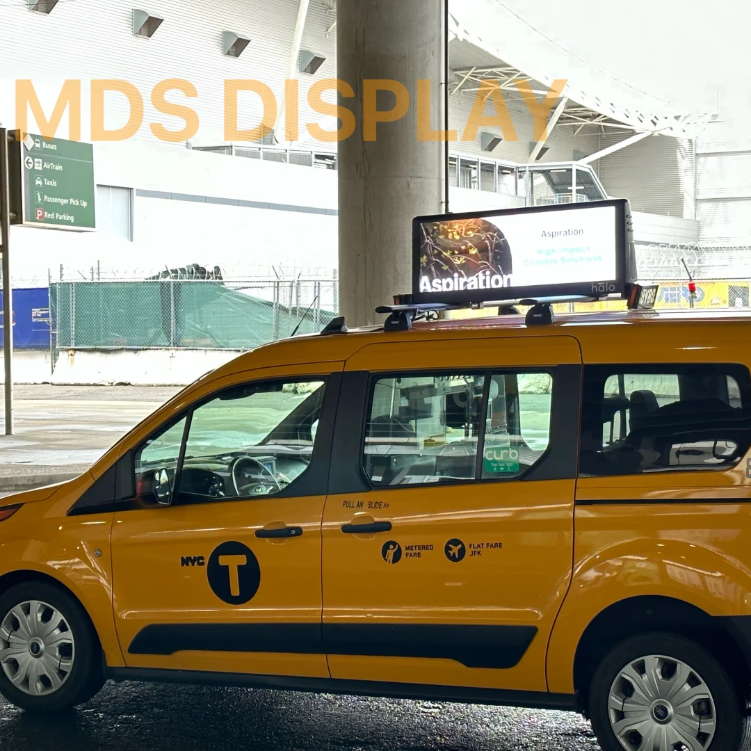 

MDS P2.5 hd Outdoor Taxi Top Led Sign Display Manufacturer Mobile Moving Easy Install high brightness advertising screen