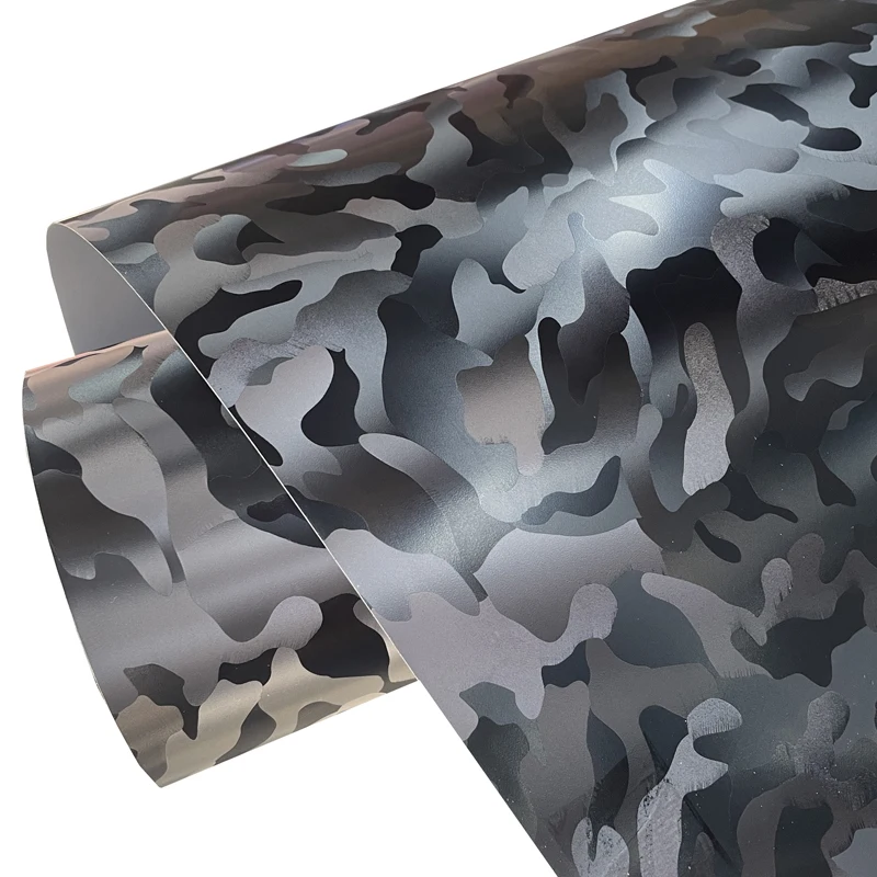 

Premium PET Ghost Stealth Black Vinyl Wrap Roll Self Adhesive Decal Film Air Release Automotive Car Wrapping Foil