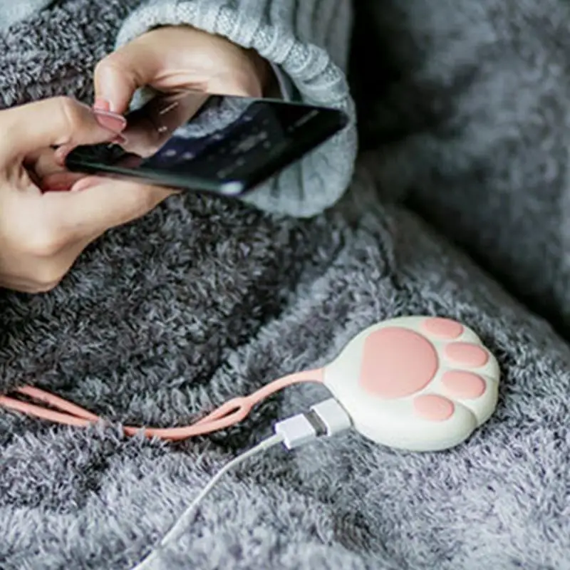 KX4B Cartoon Winter Mini Hand Warmer Portable USB Rechargeable Obile Power Charging Multifunctional And Easy To Tharge