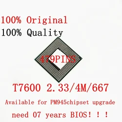 Core 2 Duo T7600 2.33/4M/667 CPU Laptop processor PGA 479 cpu 100% working properly