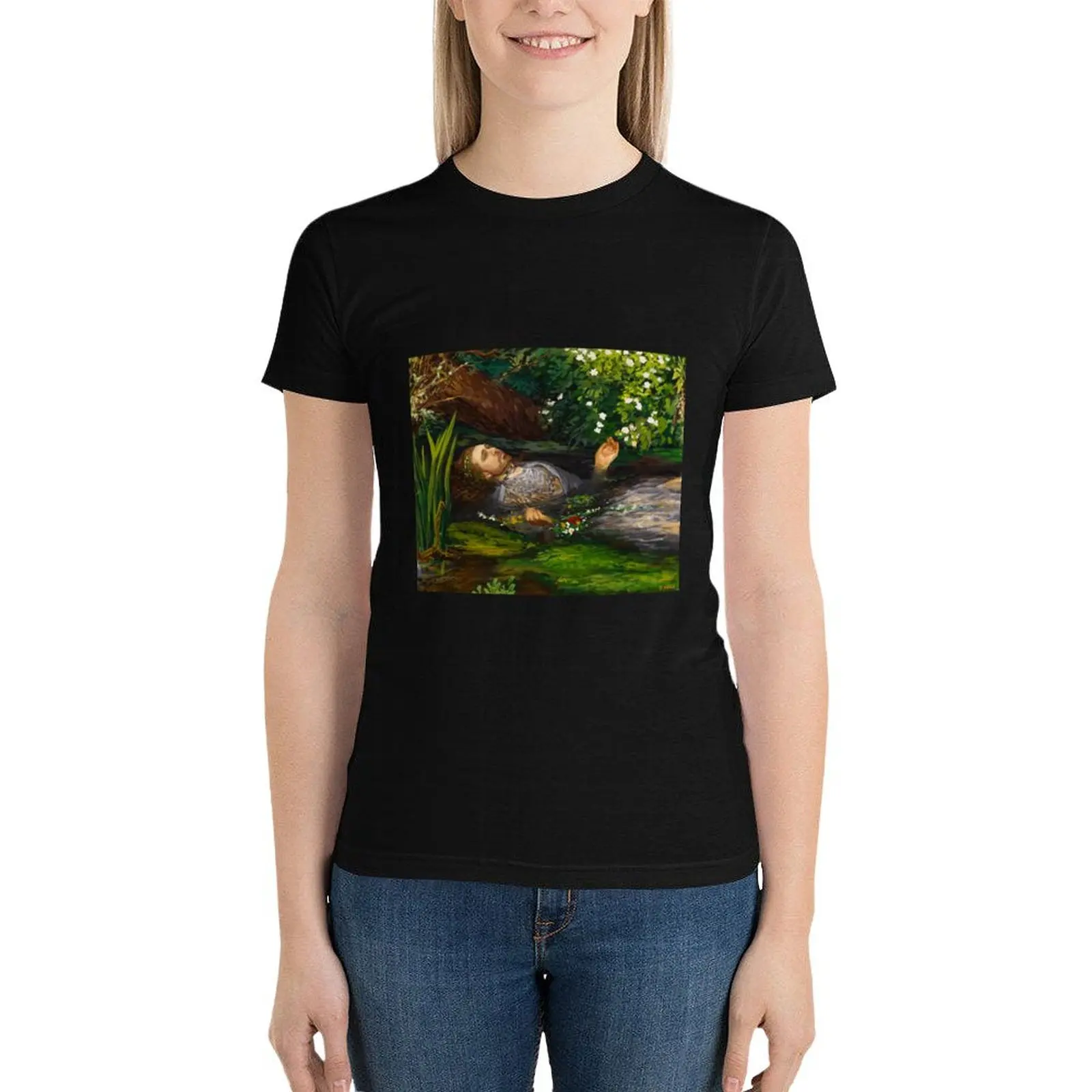 Ophelia but make it hozier T-Shirt oversized tops funny graphics tshirts for Women