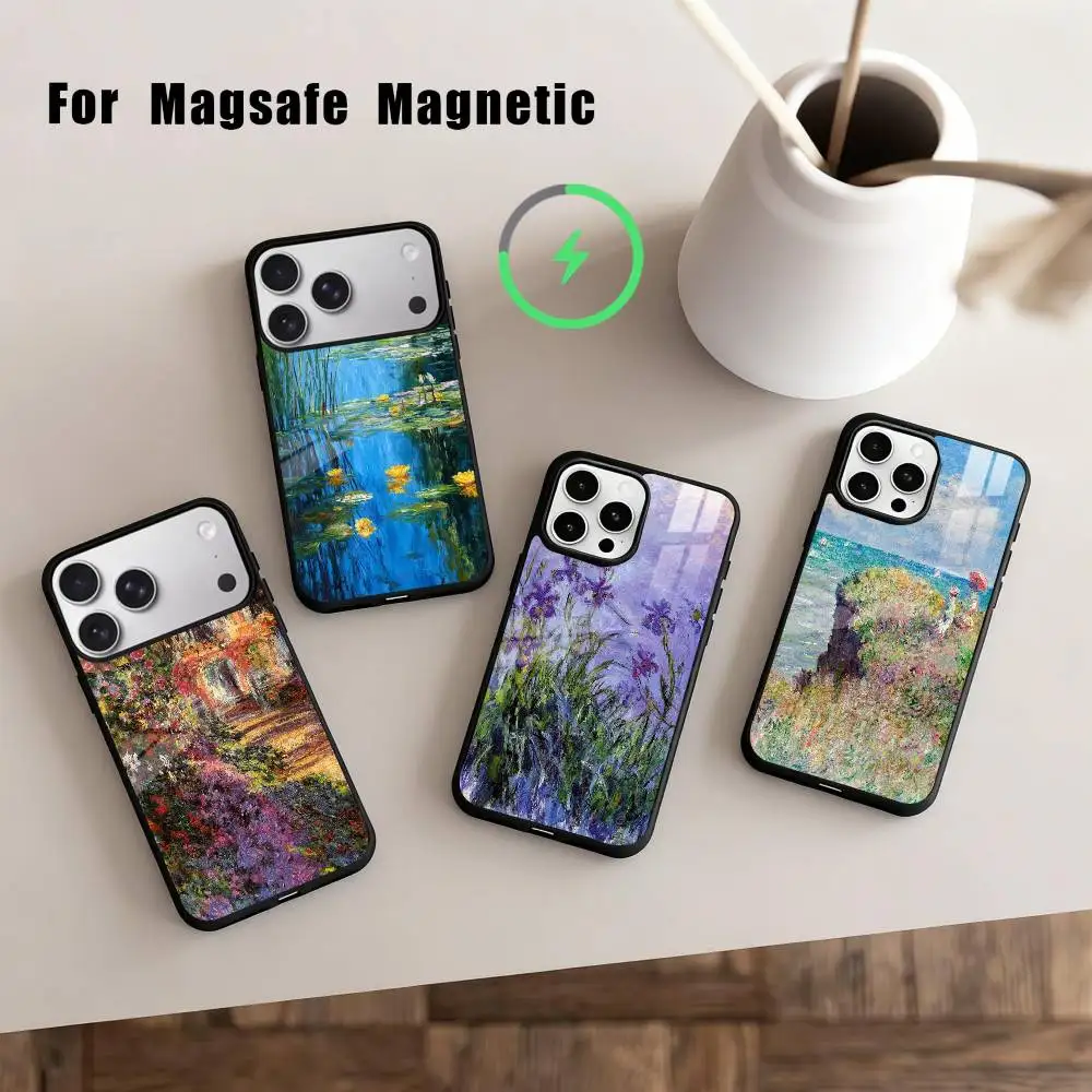 

C-Claude-M-Monet-T Phone Case For iPhone 17,16,15,14,13,12,Plus,Pro,Max for Magsafe Magnetic Wireless Charging