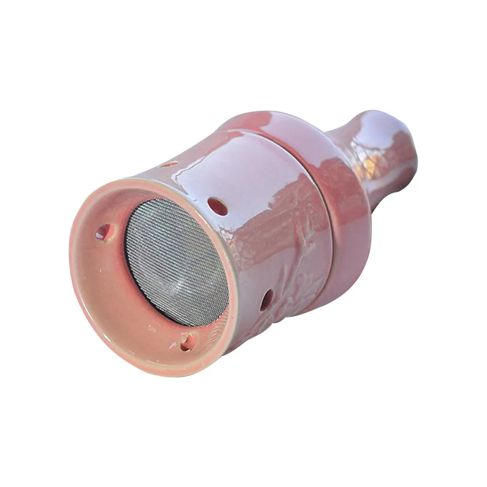 1Pcs Warm Peaceful Moxibustion Box Portable Anti-Scald Moxa Burner Tool with Thickened Ceramic Wall for Home Therapy Use Pink