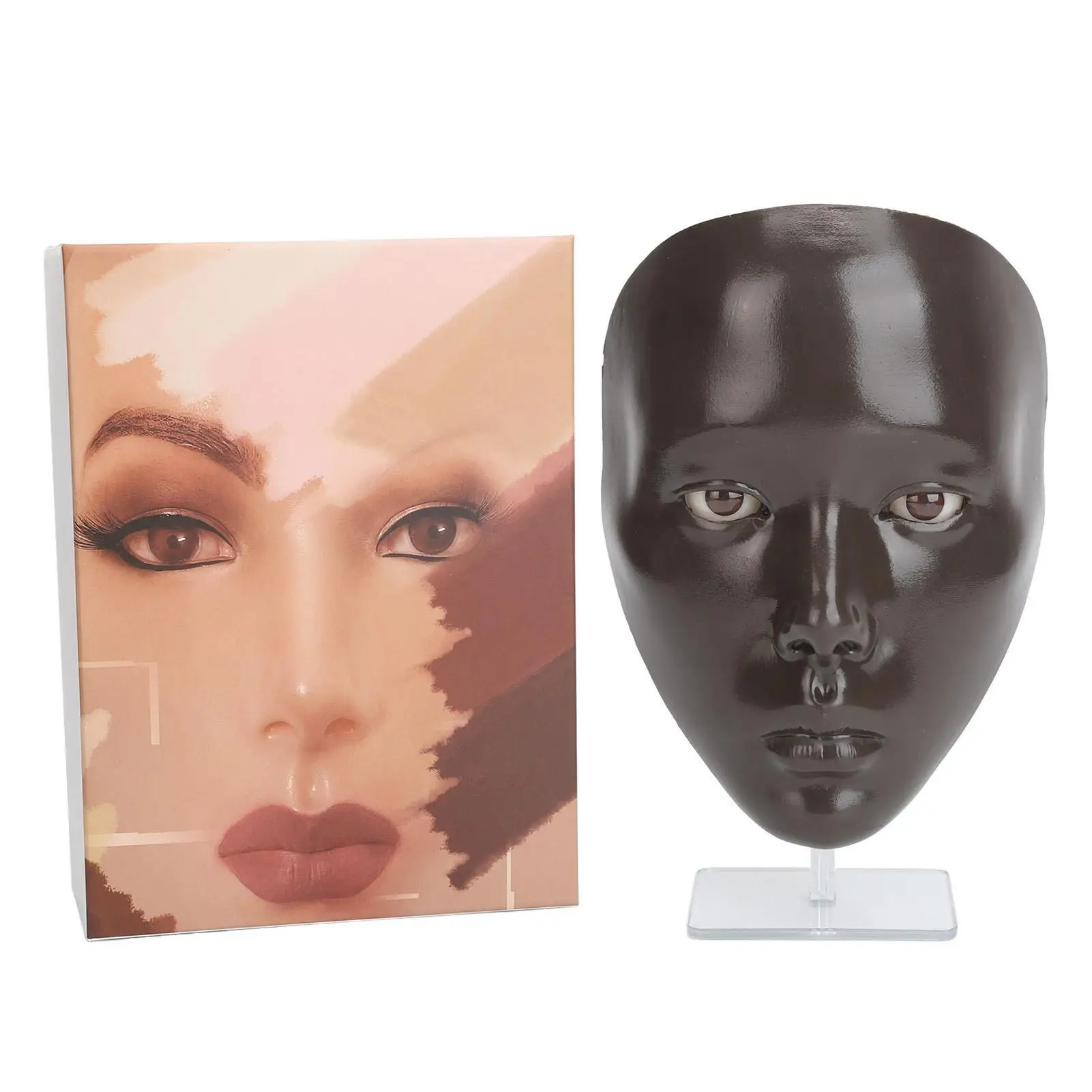 

Полное лицо для макияжа. Доска для практики. Безопасный силиконовый многоразовый манекен для начинающих. Идеально подходит для методов рисования лица.